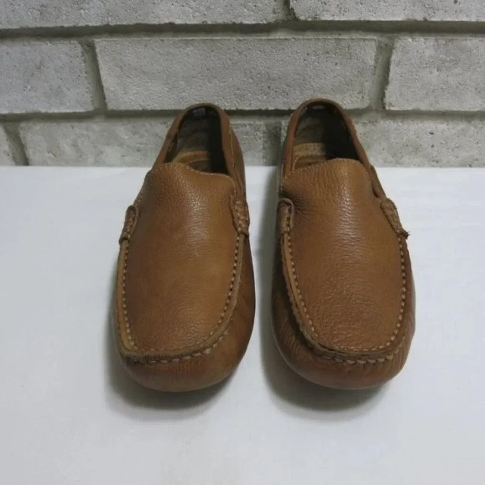 14th & Union Lea Oil Tanned Leather Casual Moccasin Men's Loafers Shoes Sz 7